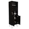 Tuhome Manhattan L Bar Cabinet, Eight Built-in Wine Rack, Two Cabinets With Single Door, Black BLW6474 - alternate 5